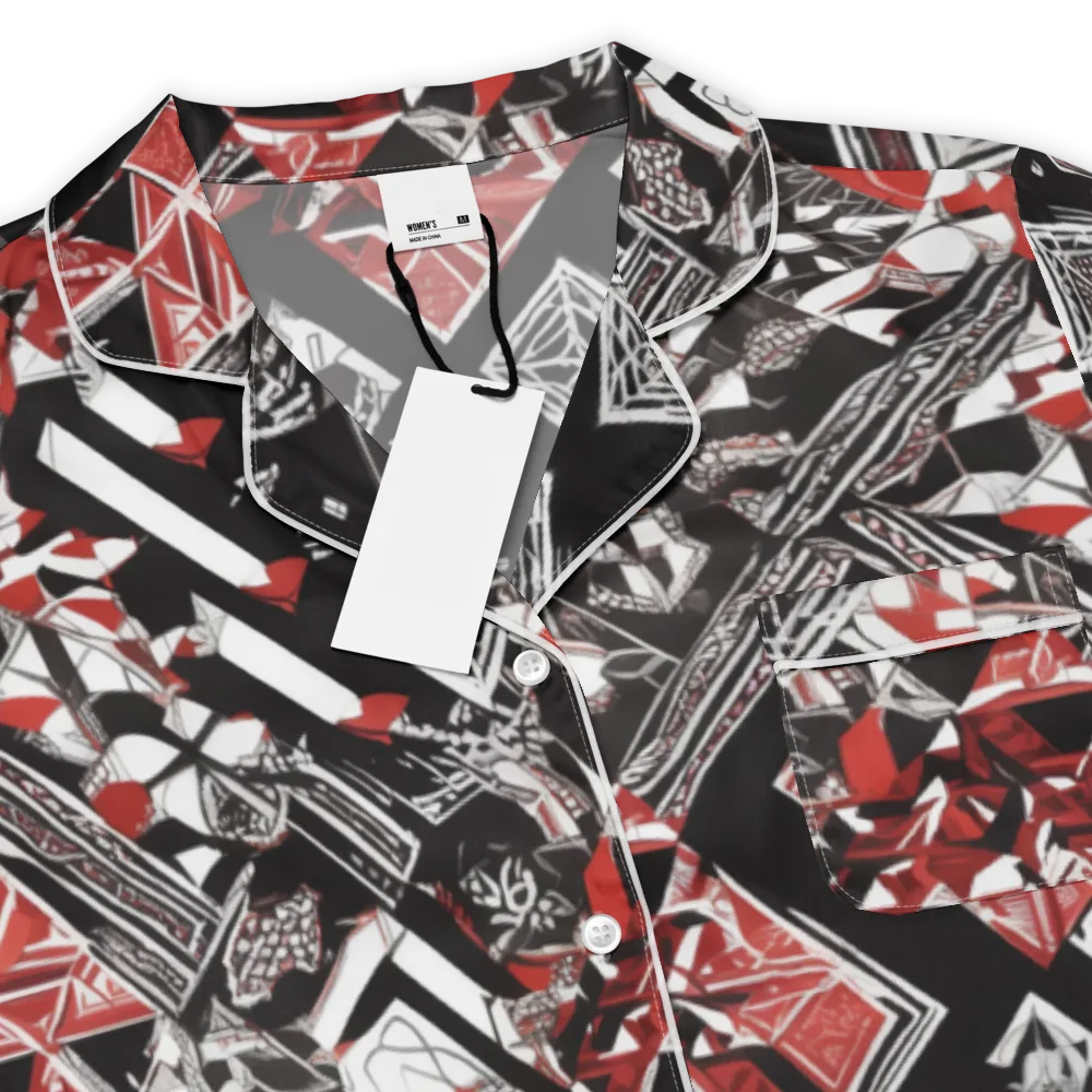 Crimson Cipher on Women's Short Sleeve Pajama Top — Product details