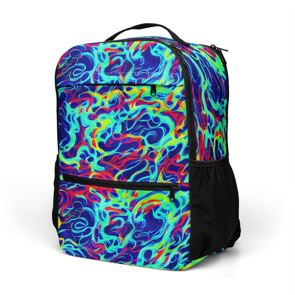 Afterdark Wave on Utility Backpack — Left Front