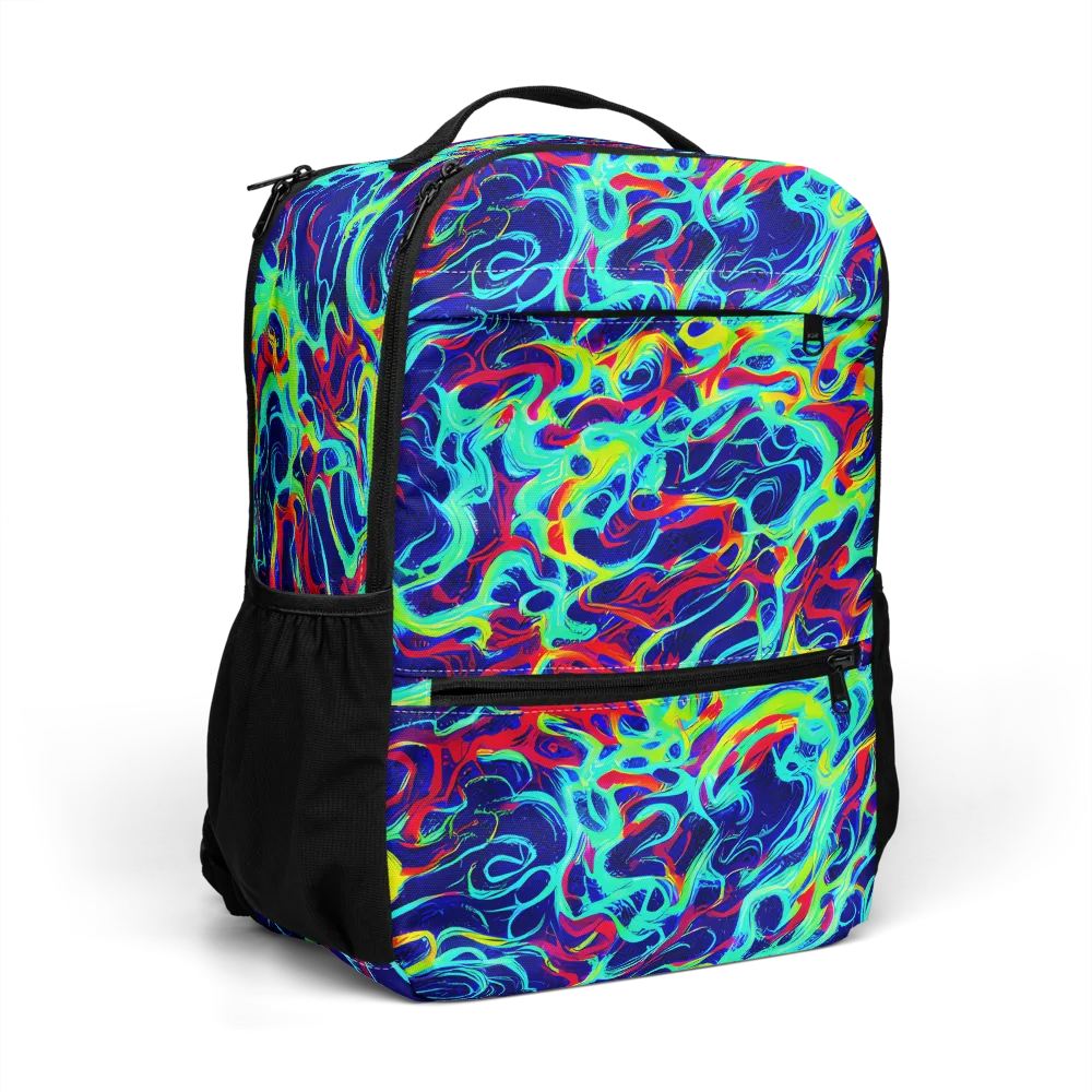 Afterdark Wave on Utility Backpack — Right Front