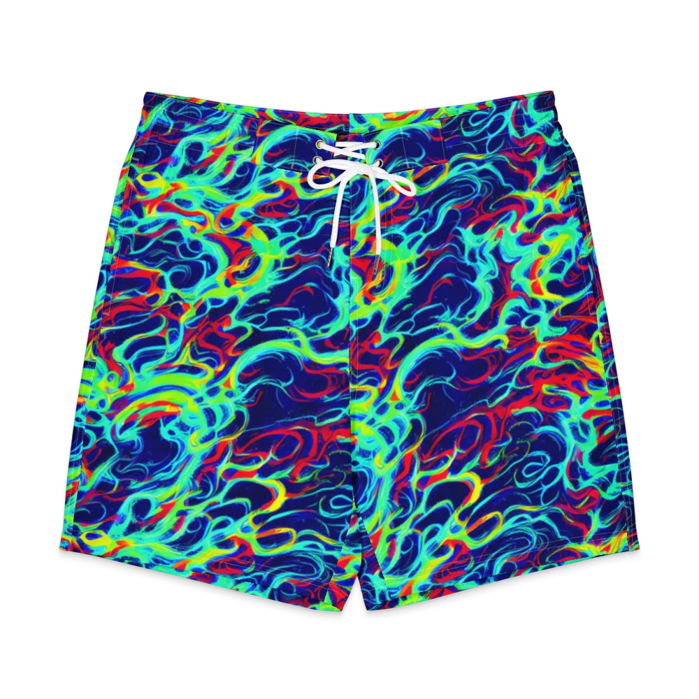 Afterdark Wave on Men's Board Shorts — Front