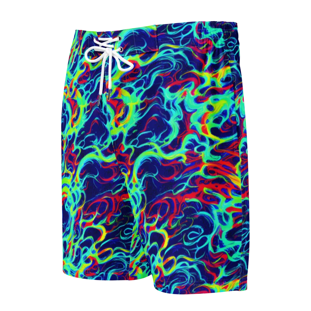 Afterdark Wave on Men's Board Shorts — Front