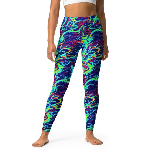 Afterdark Wave on a Yoga Leggings
