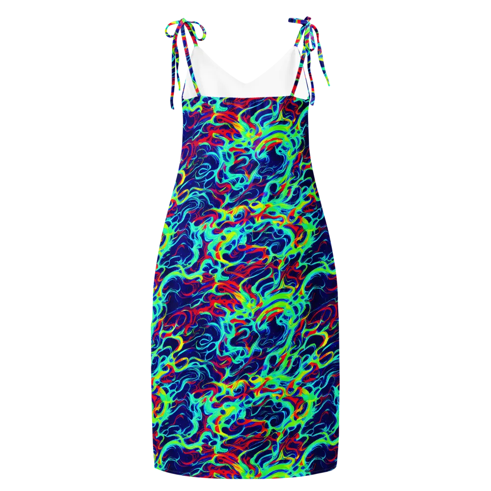 Afterdark Wave on Slip Dress — Back