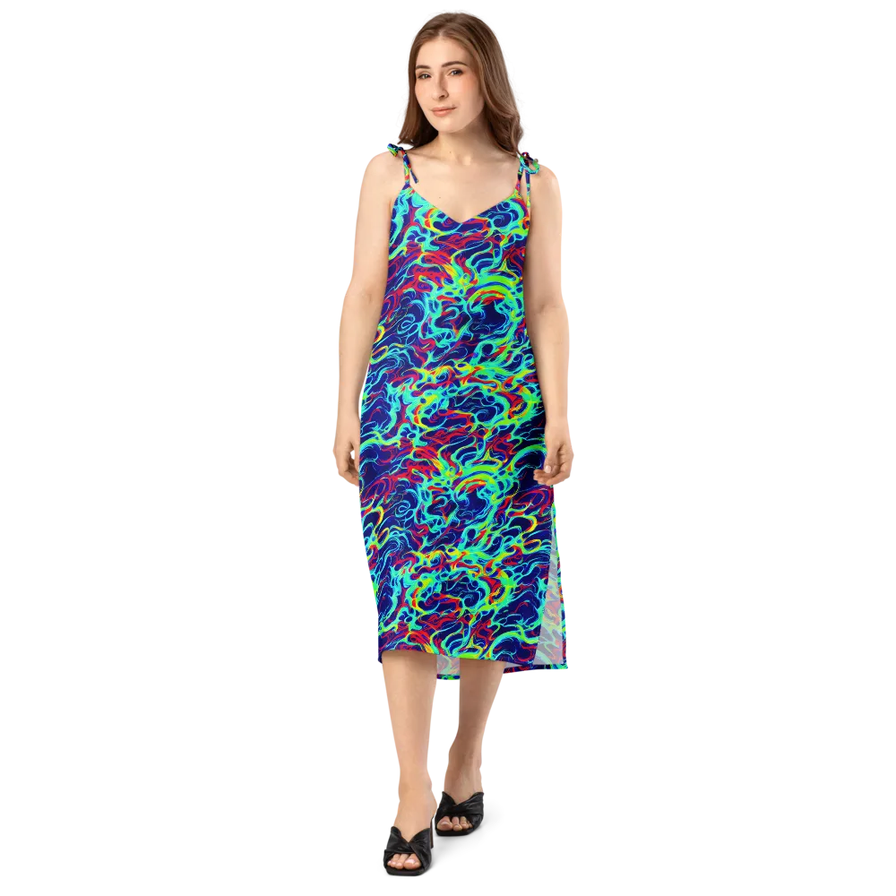 Afterdark Wave on Slip Dress — Front