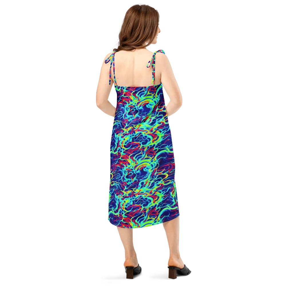 Afterdark Wave on Slip Dress — Back