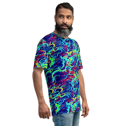 Afterdark Wave on a Men's Crew Neck T-Shirt