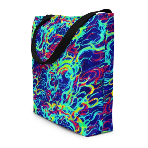 Afterdark Wave on a Large Tote Bag W/ Pocket