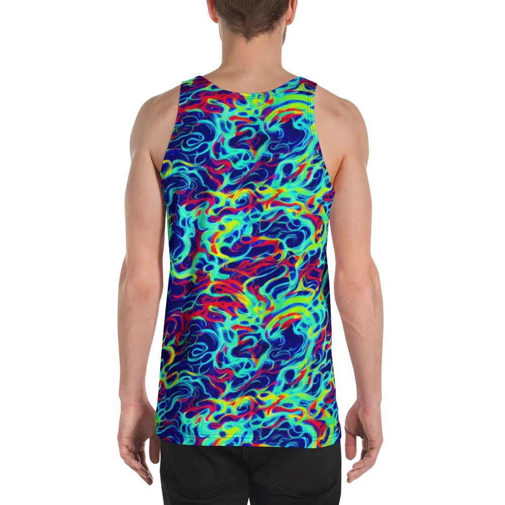 Afterdark Wave on Men's Tank Top — Back