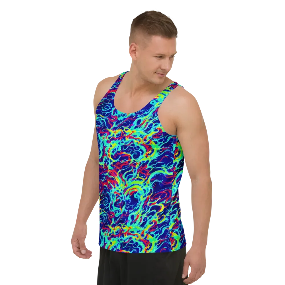 Afterdark Wave on Men's Tank Top — Left Front