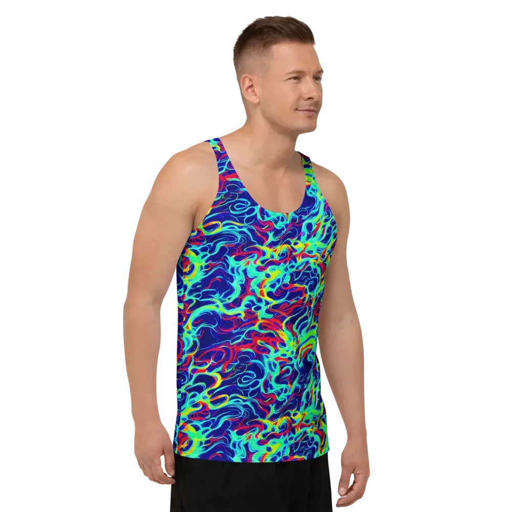 Afterdark Wave on Men's Tank Top — Right Front
