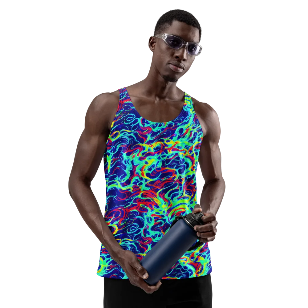 Afterdark Wave on Men's Tank Top — Front