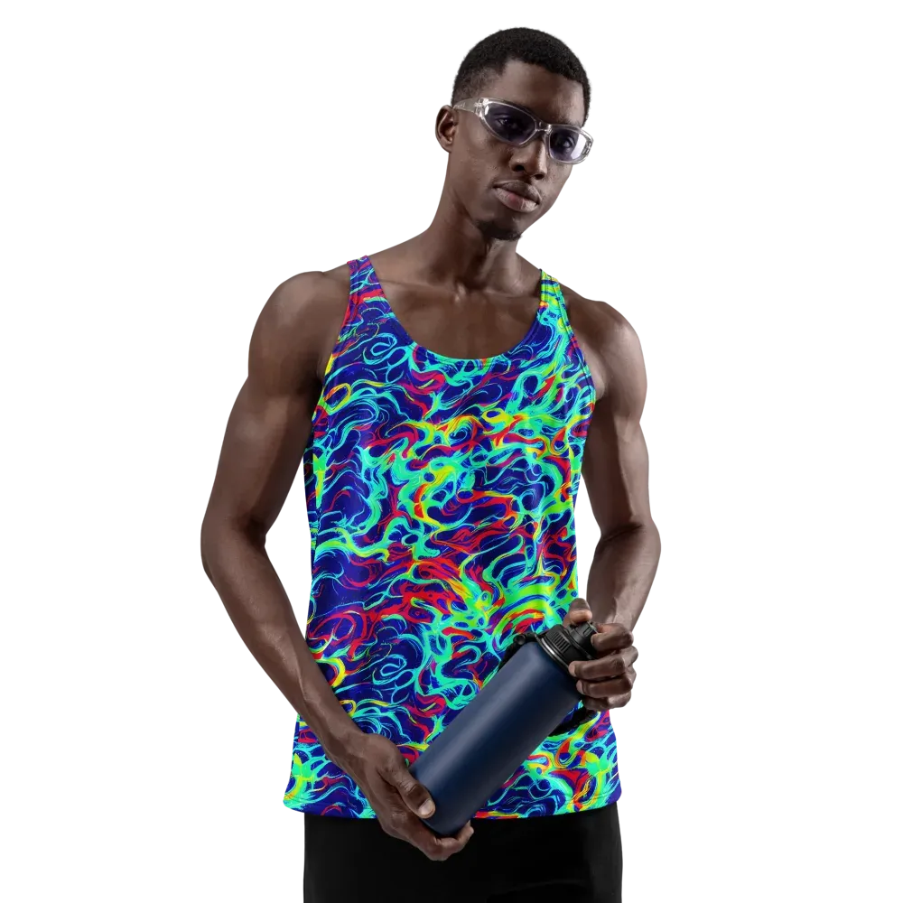 Afterdark Wave on Men's Tank Top — Front