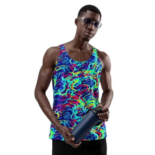 Afterdark Wave on a Men's Tank Top