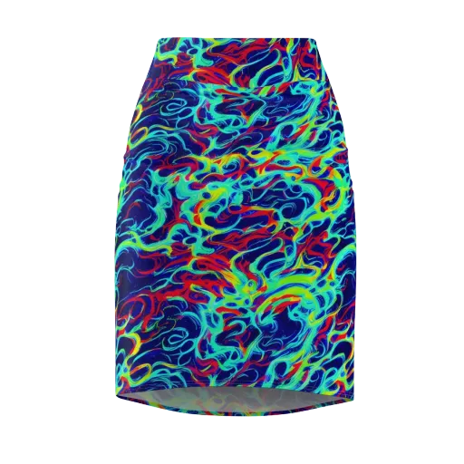 Afterdark Wave on a Pencil Skirt