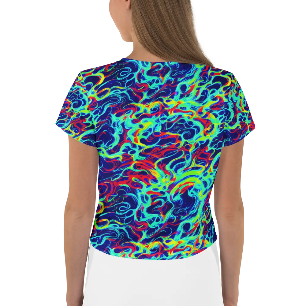 Afterdark Wave on Crop Tee — Back