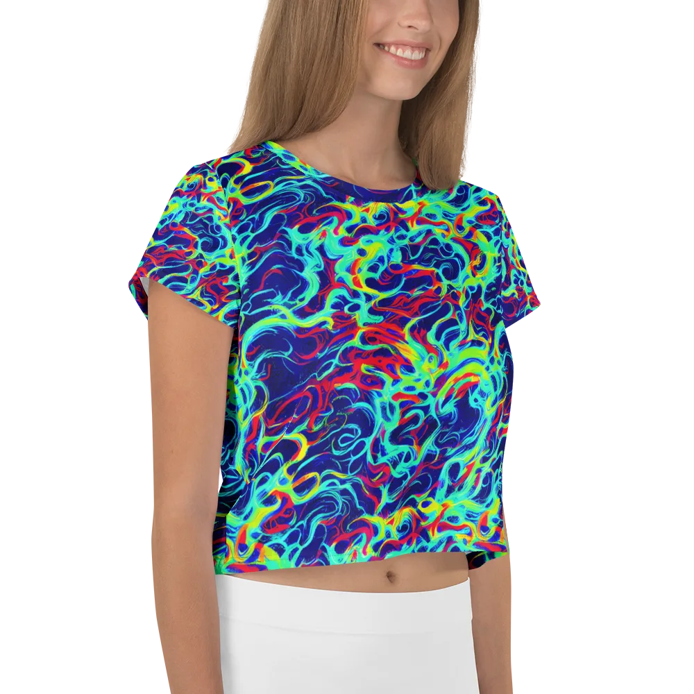 Afterdark Wave on Crop Tee — Right