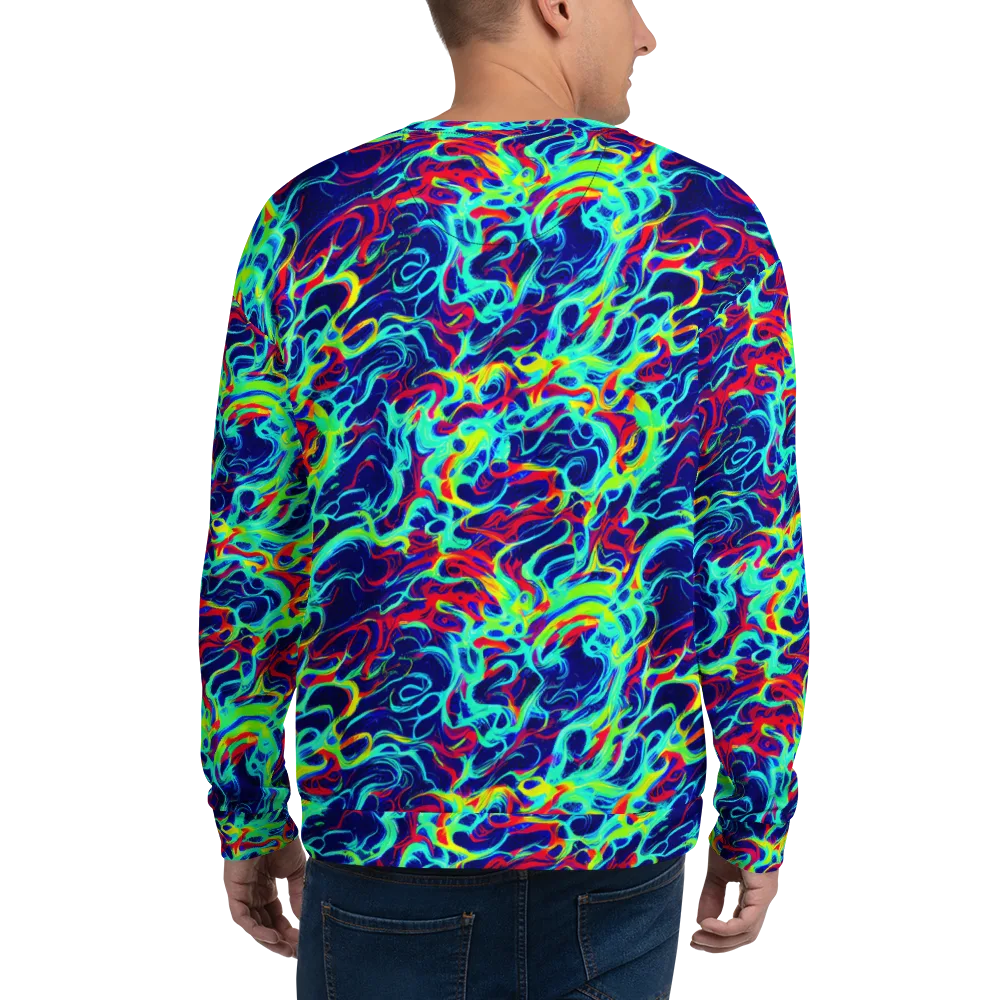 Afterdark Wave on Sweatshirt — Back