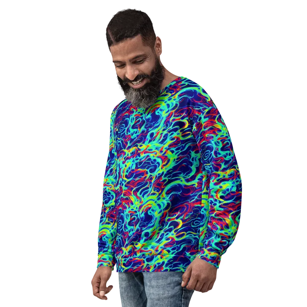 Afterdark Wave on Sweatshirt — Left Front