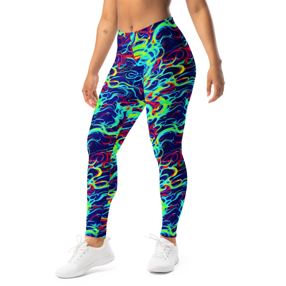 Afterdark Wave on Leggings — Left Front