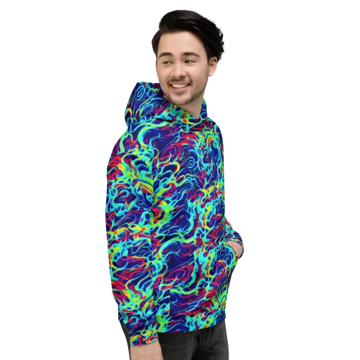 Afterdark Wave on a Hoodie