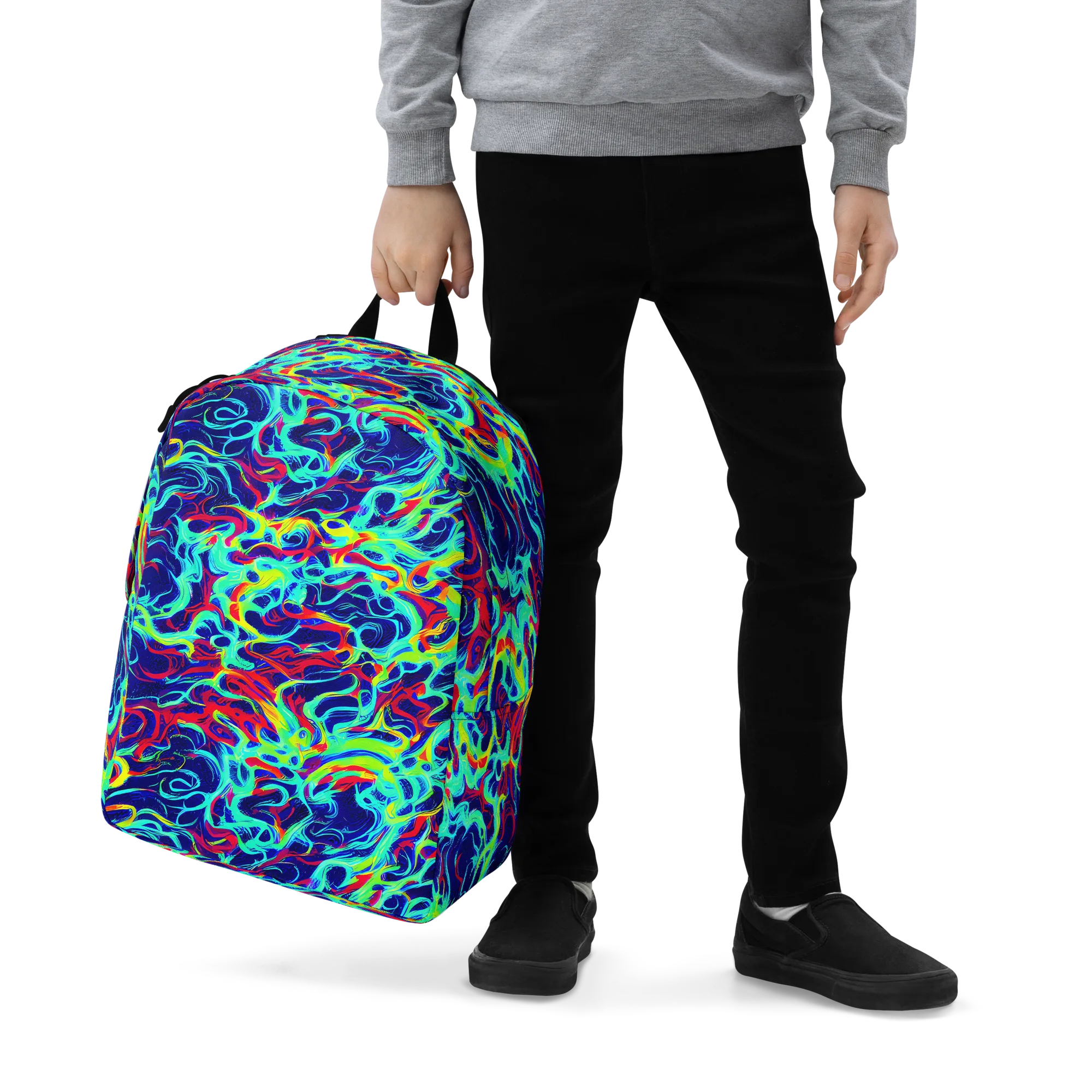 Afterdark Wave on Minimalist Backpack — Zoomed-in