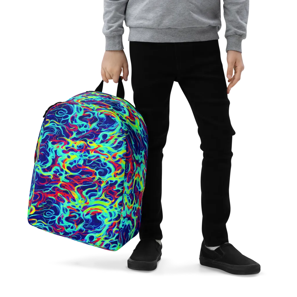 Afterdark Wave on Minimalist Backpack — Zoomed-in