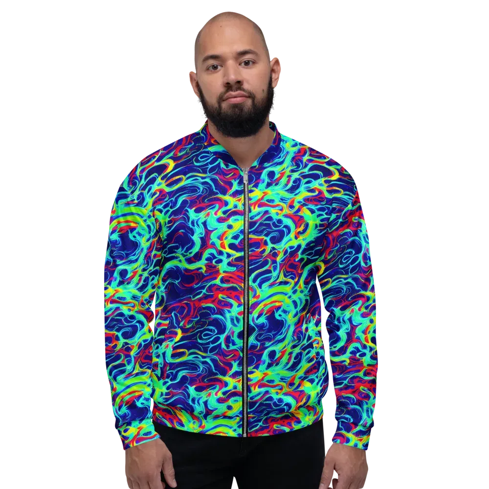 Afterdark Wave on Bomber Jacket — Front