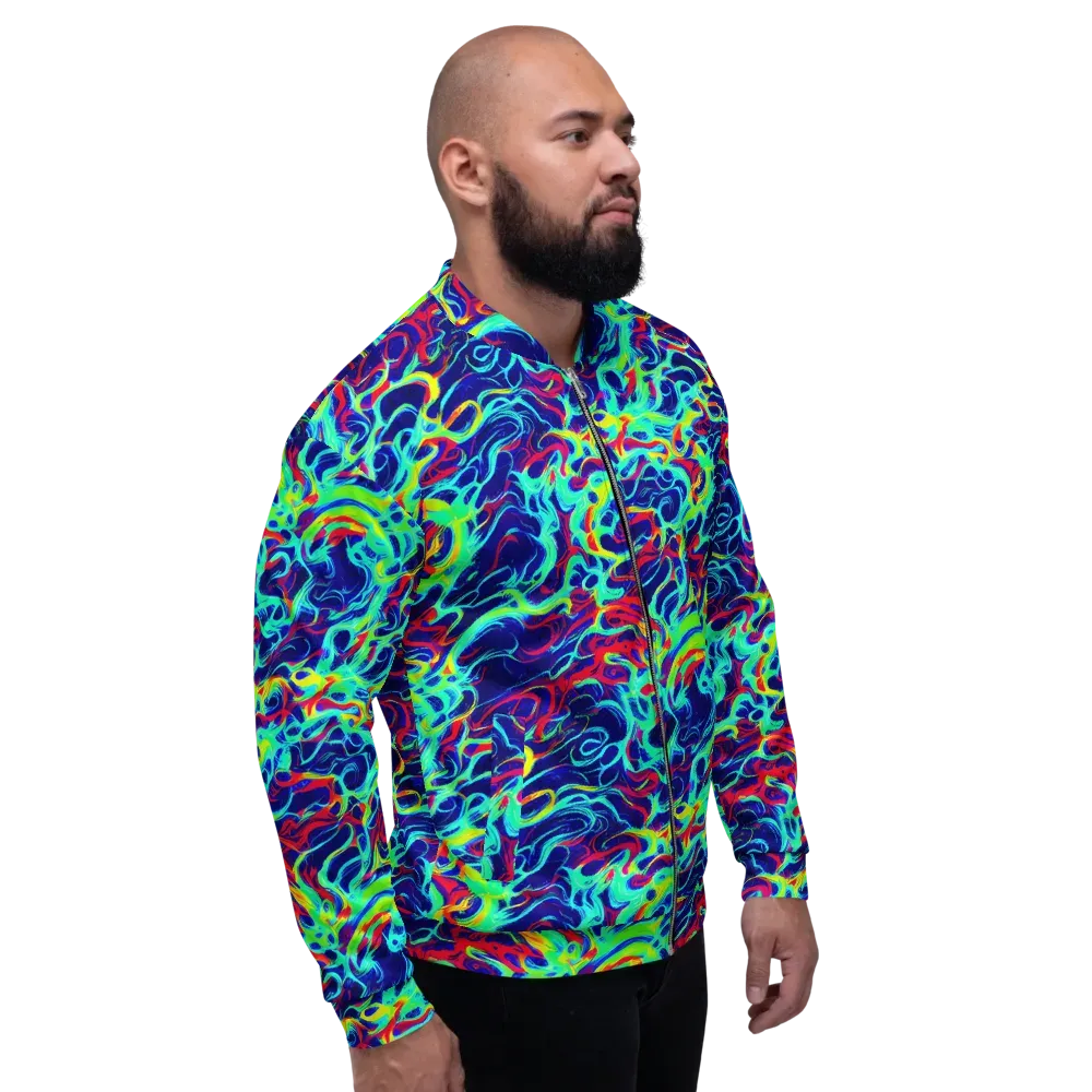 Afterdark Wave on Bomber Jacket — Right