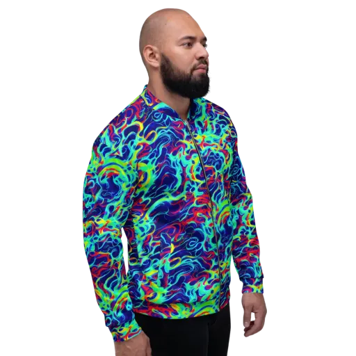 Afterdark Wave on a Bomber Jacket