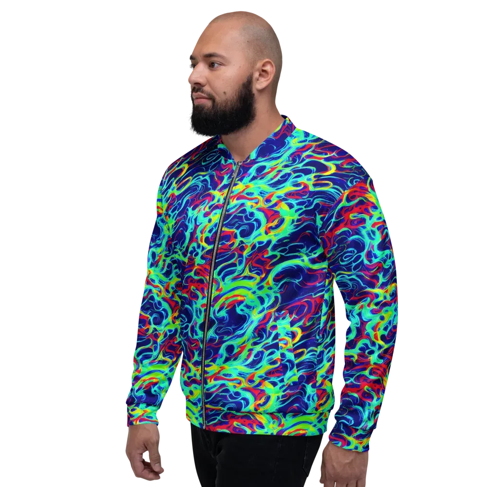Afterdark Wave on Bomber Jacket — Left