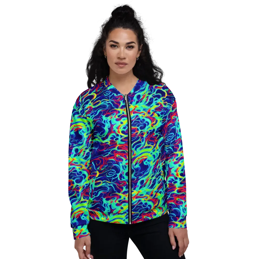 Afterdark Wave on Bomber Jacket — Front