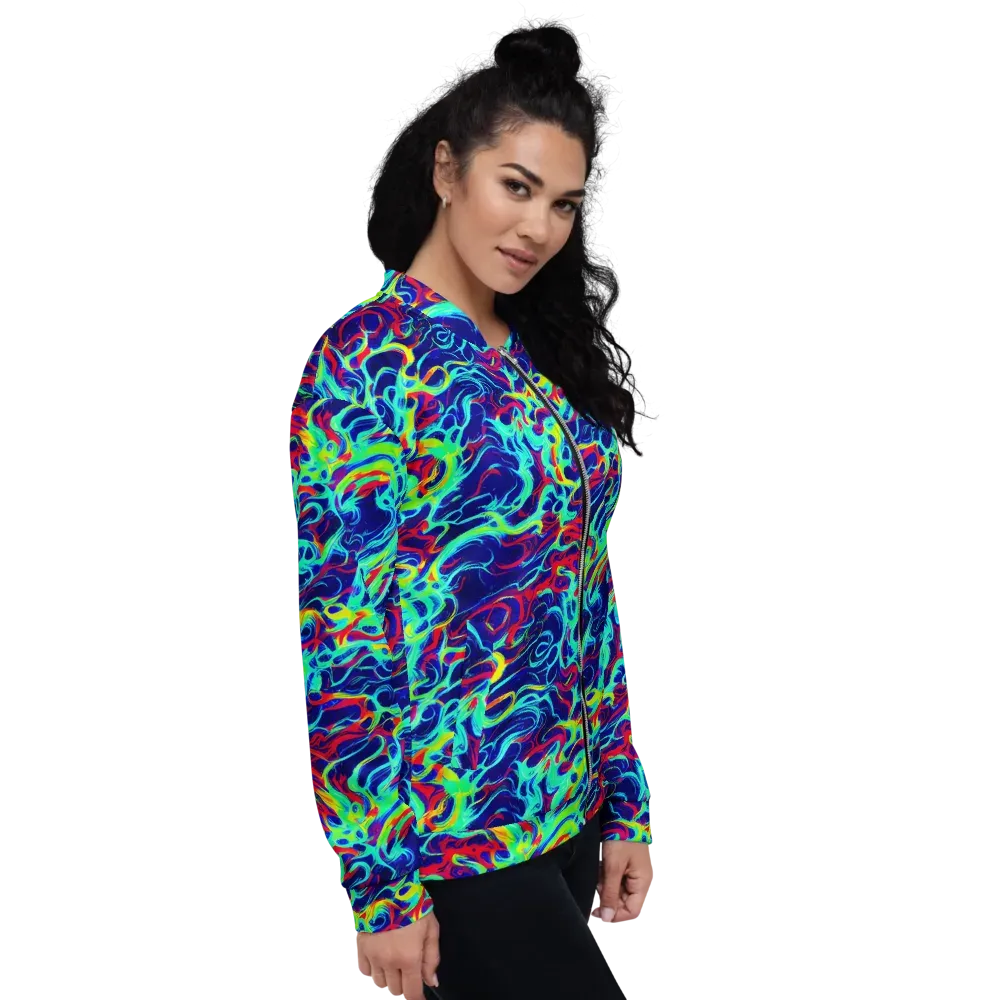 Afterdark Wave on Bomber Jacket — Right