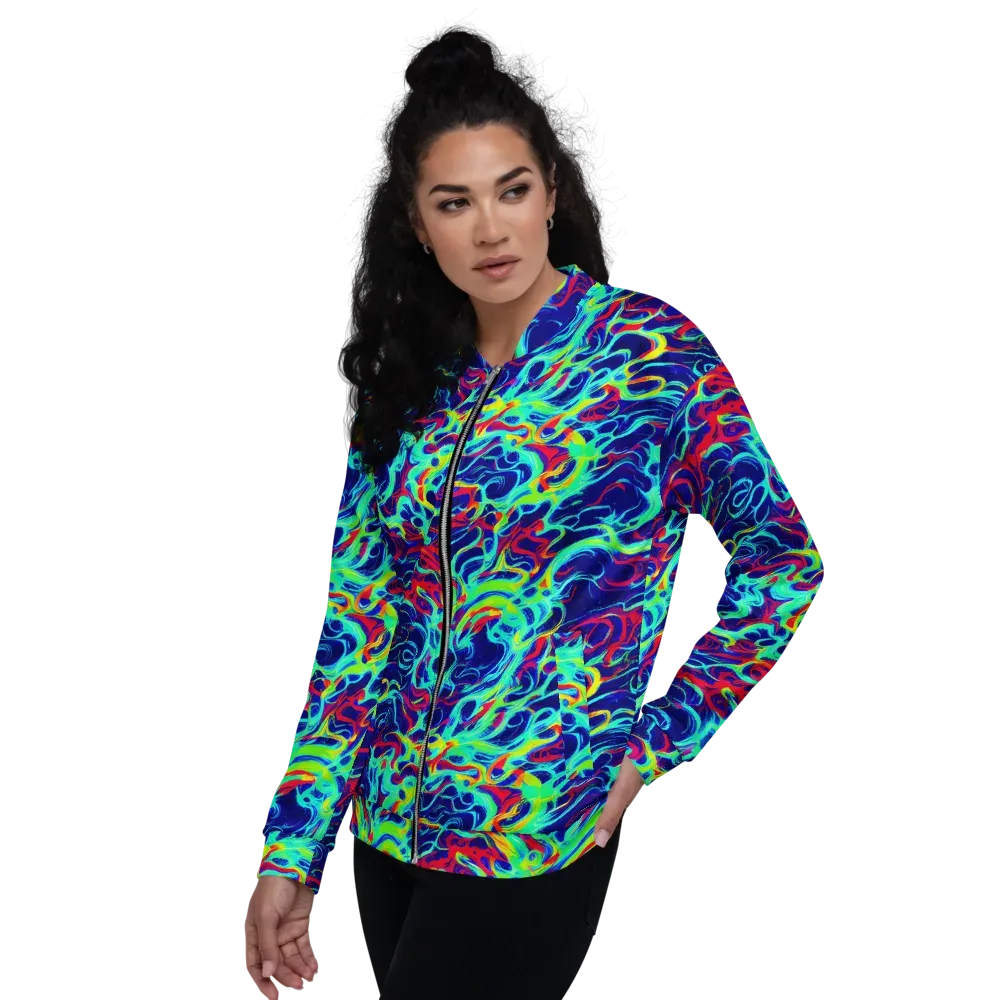 Afterdark Wave on Bomber Jacket — Left