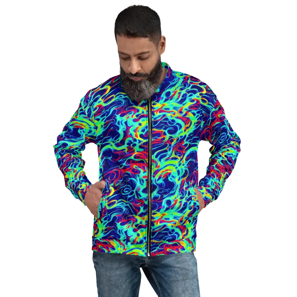 Afterdark Wave on Bomber Jacket — Front