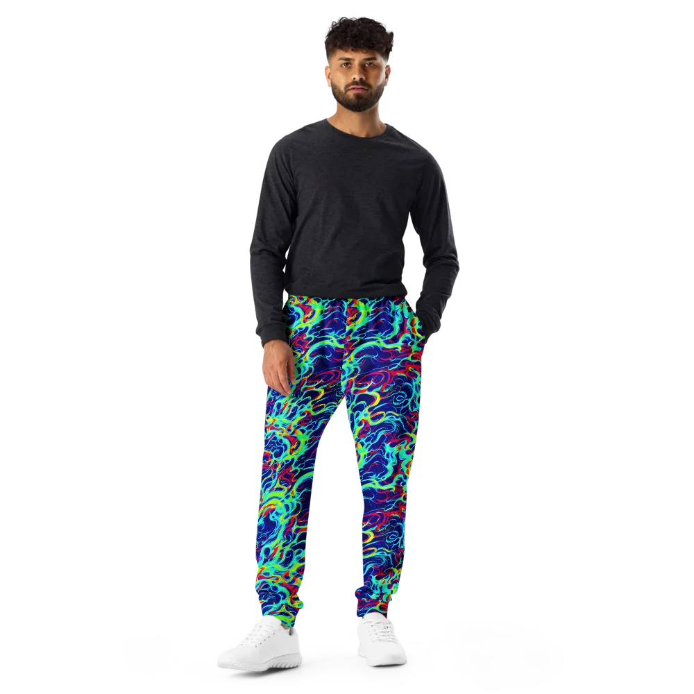 Afterdark Wave on Men's Joggers — Front
