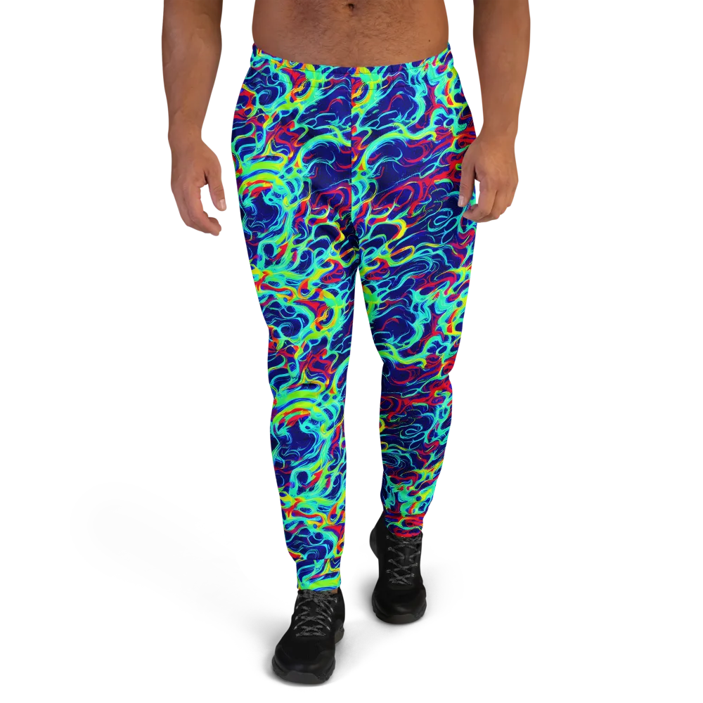 Afterdark Wave on Men's Joggers — Front