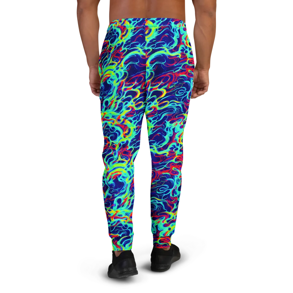 Afterdark Wave on Men's Joggers — Back
