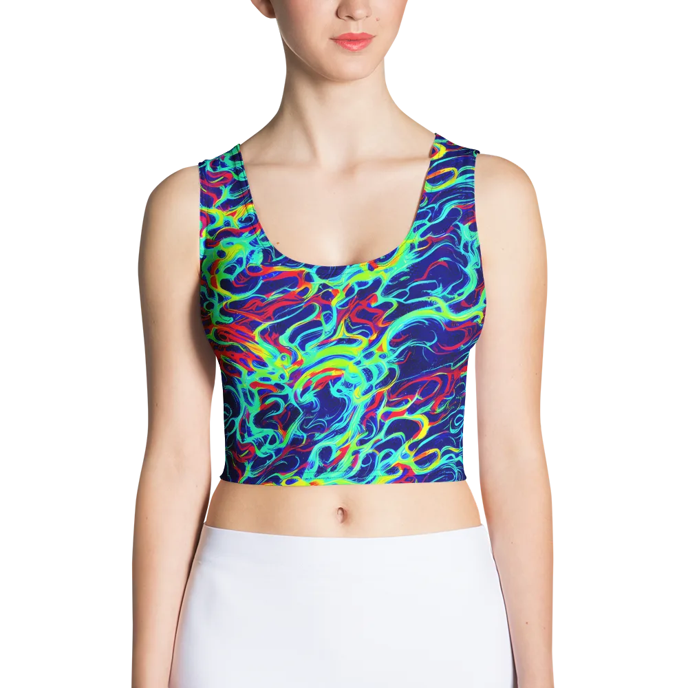 Afterdark Wave on Crop Top — Front