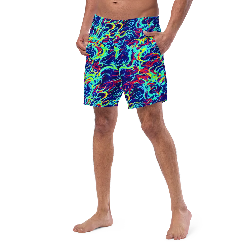 Afterdark Wave on Swim Trunks — Left Front