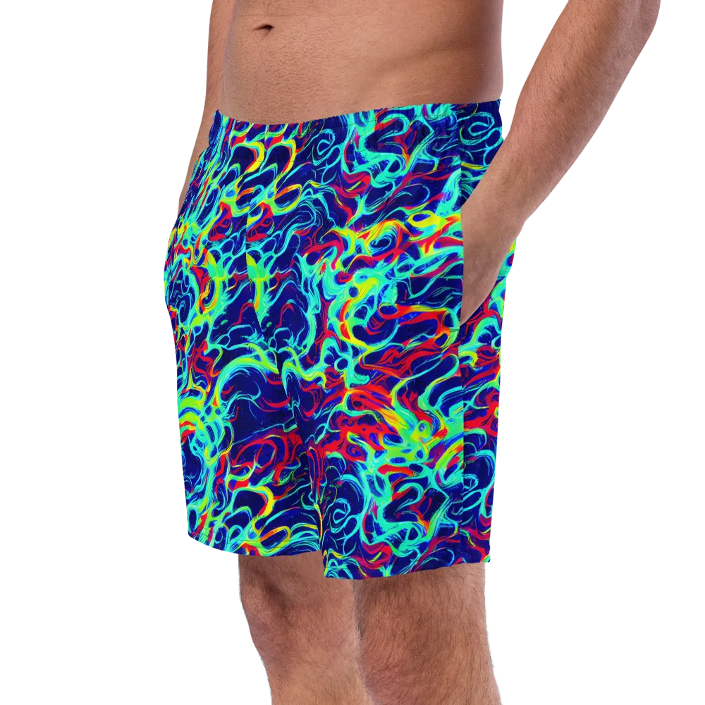 Afterdark Wave on Swim Trunks — Left Front