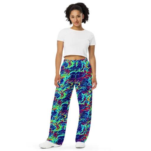 Afterdark Wave on a Wide-Leg Pants