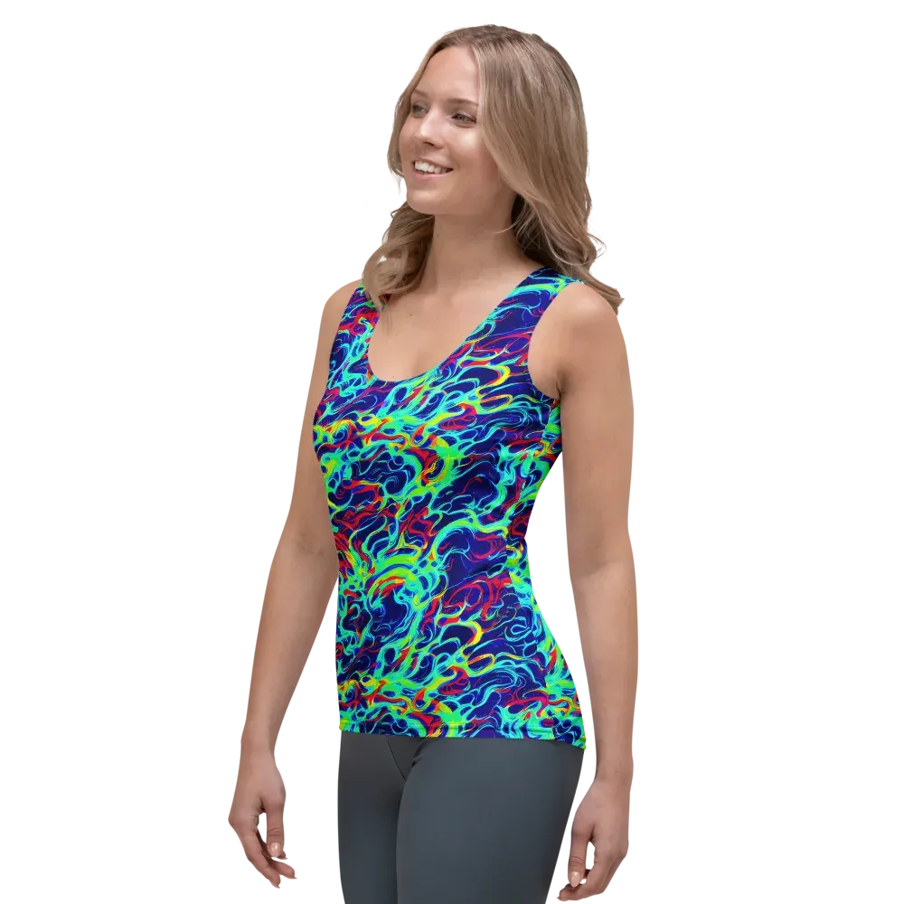 Afterdark Wave on Women's Tank Top — Left Front