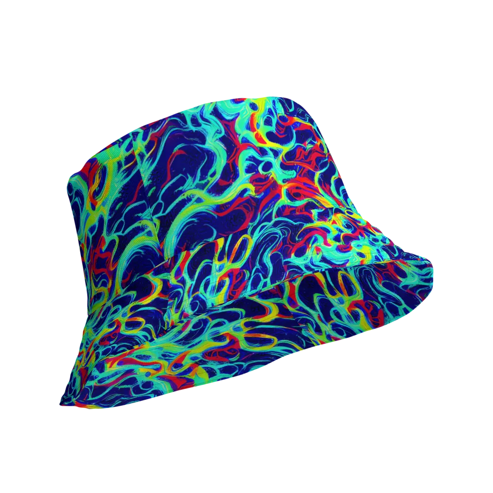 Afterdark Wave on Reversible Bucket Hat — Product details Outside