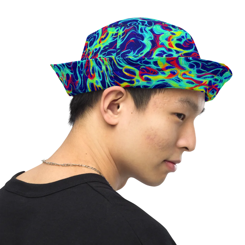 Afterdark Wave on Reversible Bucket Hat — Right Outside