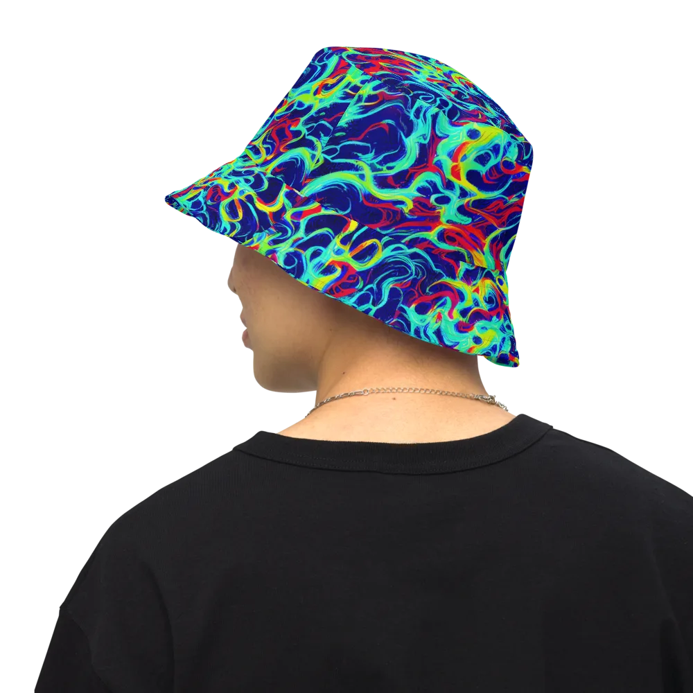 Afterdark Wave on Reversible Bucket Hat — Back Inside