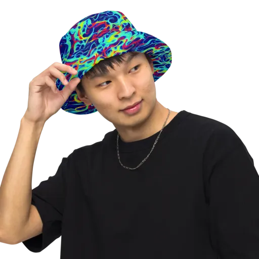 Afterdark Wave on a Reversible Bucket Hat