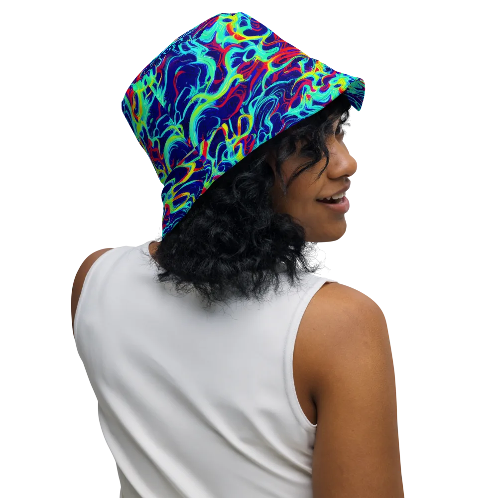 Afterdark Wave on Reversible Bucket Hat — Right Outside