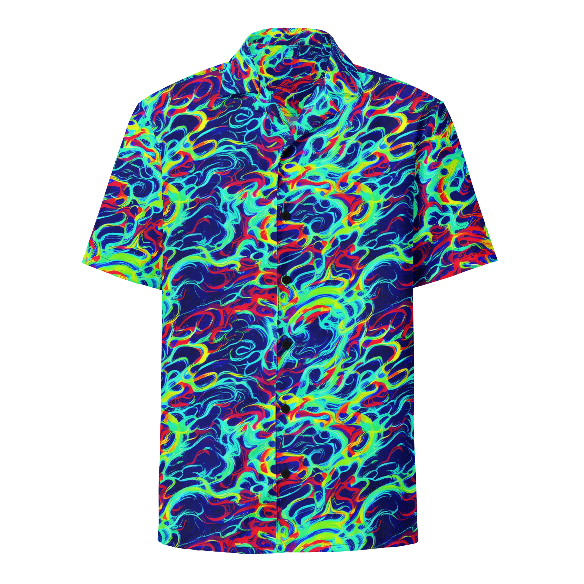 Afterdark Wave on Button Shirt — Front