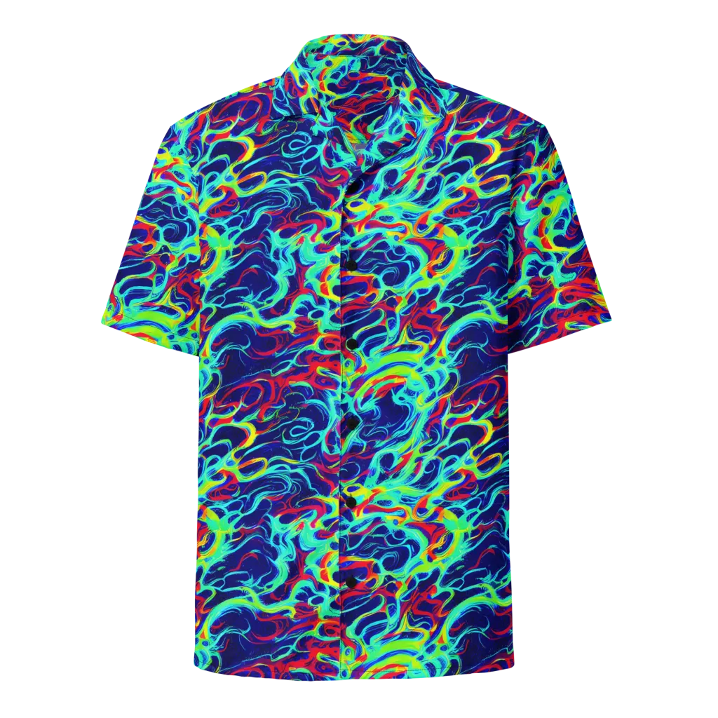 Afterdark Wave on Button Shirt — Front