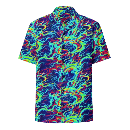 Afterdark Wave on a Button Shirt